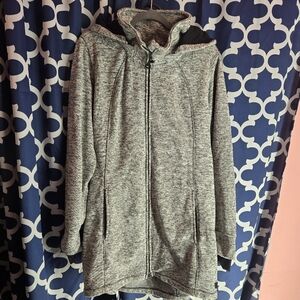 Calvin Klein Gray Hooded Zip-Up Jacket Size 3X